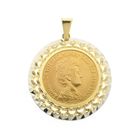 Image 1 of Bicolor pendant of 10 guilder coin Queen Wilhelmina 1917