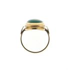 Image 5 of Gold Ring with Jade; 14 Karat; Size 17.75