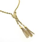 Image 4 of Gold twisted link chain with tassels | 48 cm
