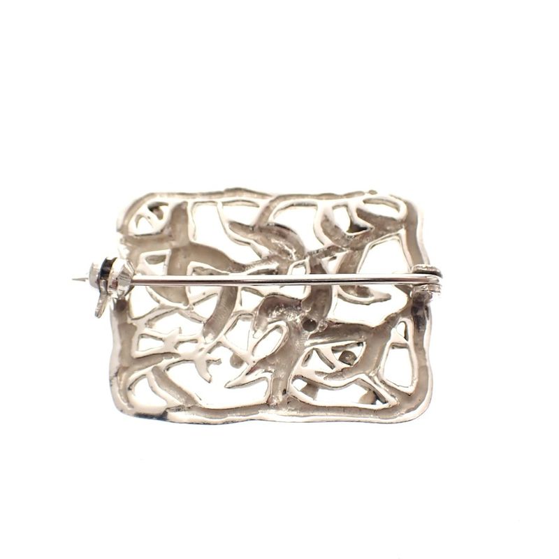 Image 5 of Silver brooch | Floral design