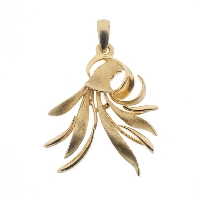 Image 1 of Gold pendant with an abstract shape