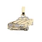 Image 1 of Gold pendant of a Mercedes with zirconia.