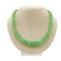 9 crt. bead necklace jade | 45.5 cm