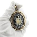 Image 7 of Gold cameo portrait pendant with the Three Graces