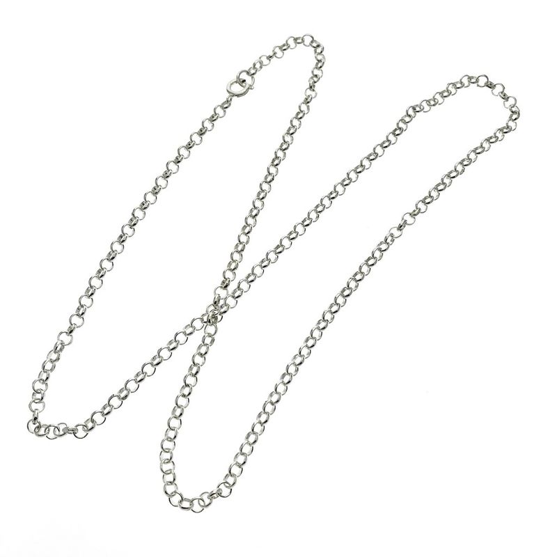 Image 3 of Silver long jasseron necklace | 60.5 cm