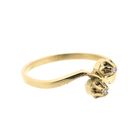 Image 4 of Golden toi et moi ring with diamond; 0,01 ct.