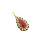 Image 5 of Vintage gold entourage pendant with carnelian