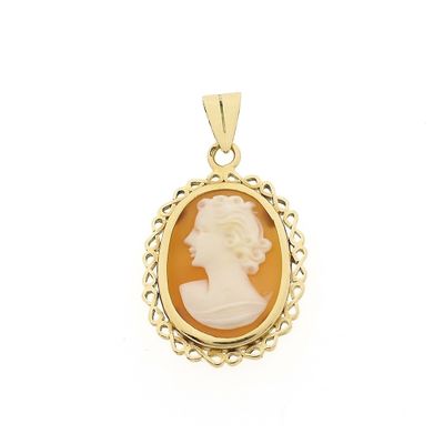 Image 1 of Gold pendant with cameo | Vintage