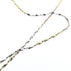 Image 6 of 18K tricolor gold twisted thin chain | 40 cm