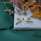 Image 2 of Gold fantasy stud earrings with diamonds | 0.10 ct.