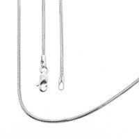 White gold snake link chain | 40 cm