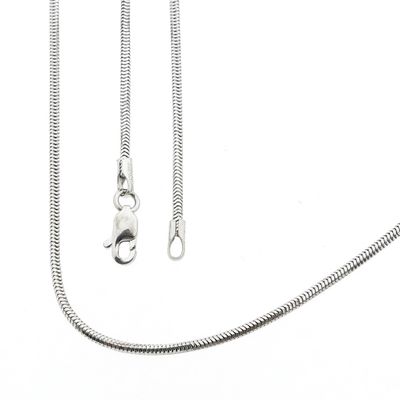 Image 1 of White gold snake link chain | 40 cm