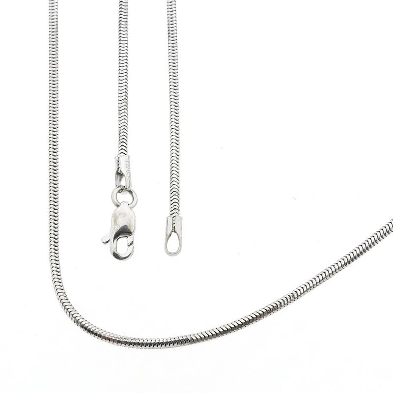 Image 1 of White gold snake link chain | 40 cm