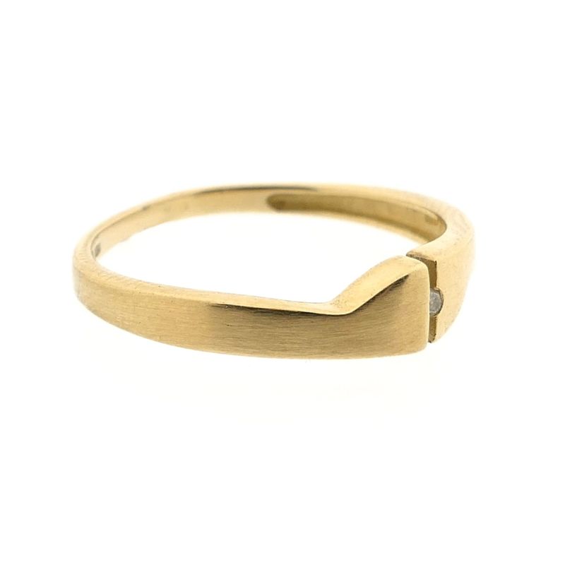 Image 7 of Gold ring with diamond; 0.01 ct.