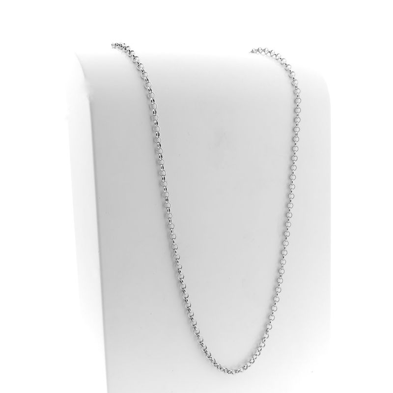 Image 4 of Silver jasseron link chain.