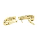 Image 8 of Bicolor Gold Earrings with Diamonds; 0.16 ct.