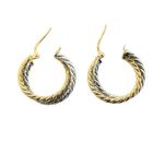 Image 6 of 18K Two-tone gold earrings | Ø 21 mm