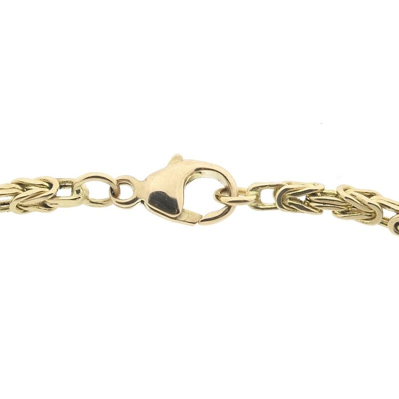 Image 4 of Gold square king's link bracelet | 23 cm
