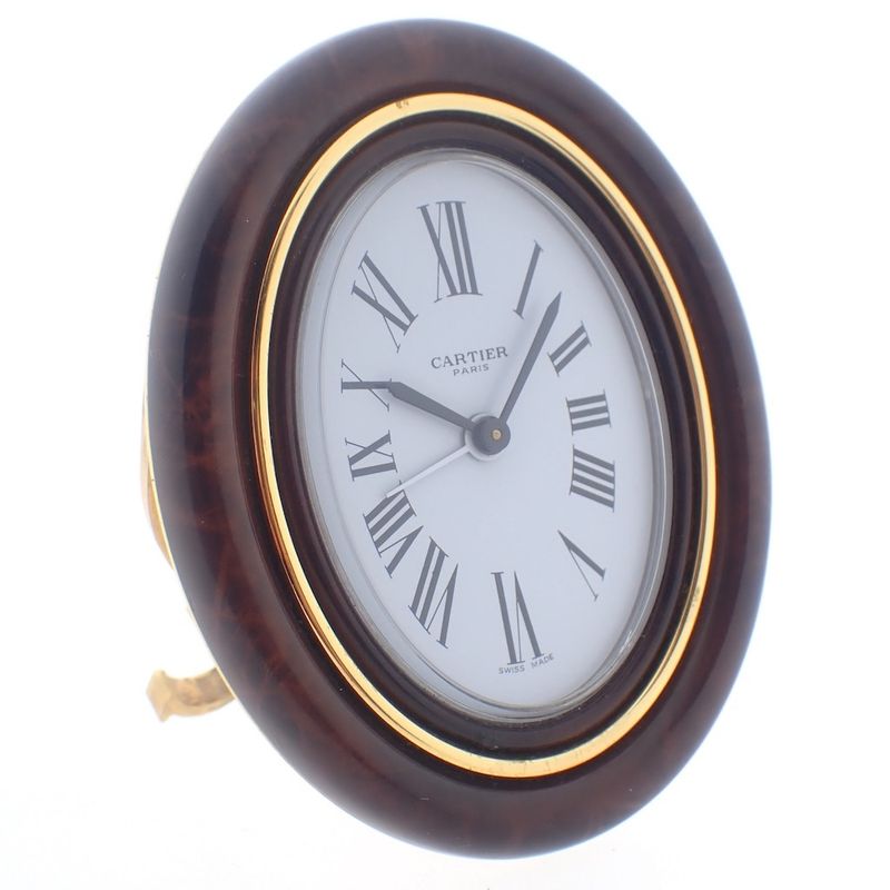 Image 2 of Cartier Baignoire Table Clock/Alarm Clock; Enamel; Mechanical