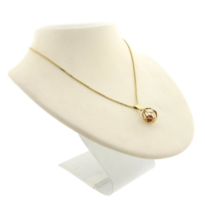 Image 7 of Gold pendant with carnelian