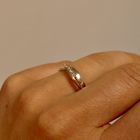 Image 10 of Two-tone gold ring with zirconia
