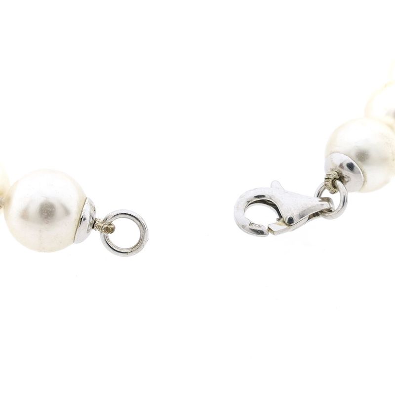 Image 5 of Pearl necklace with silver clasp | 45 cm