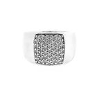 Image 2 of Silver wide paver ring with zirconia; TiSento