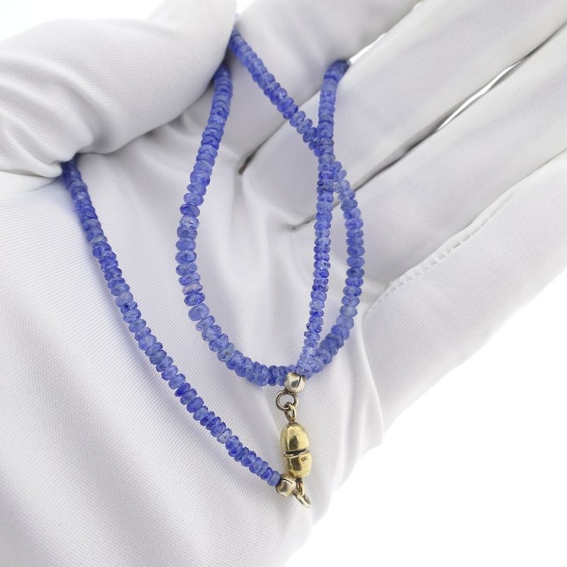 Image 9 of 9 carat sapphire bead necklace | 45 cm
