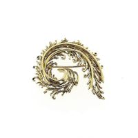 Vintage gold abstract brooch