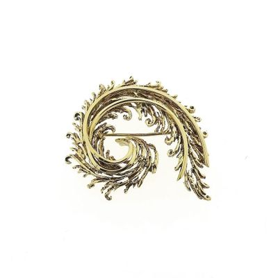 Image 1 of Vintage gold abstract brooch