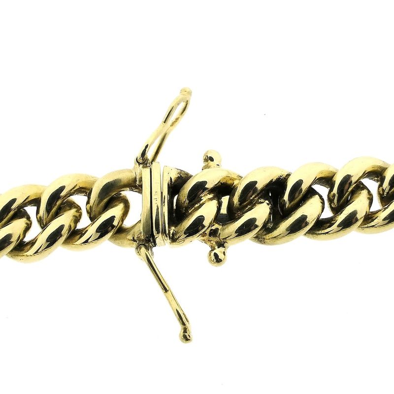 Image 7 of Solid gold gourmet link bracelet