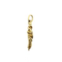 Solid Gold Abstract Pendant