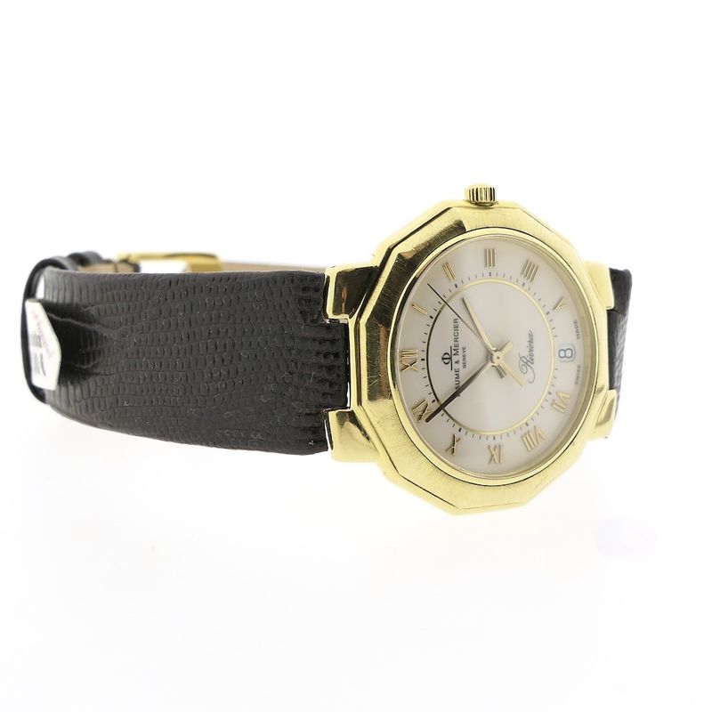 Image 7 of Baume Mercier Riviera; 18k gold watch