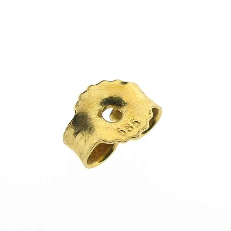 Image 4 of Bicolor gold stud earrings with diamonds
