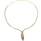 Image 2 of Two-tone gold necklace with zirconia; Altinbas