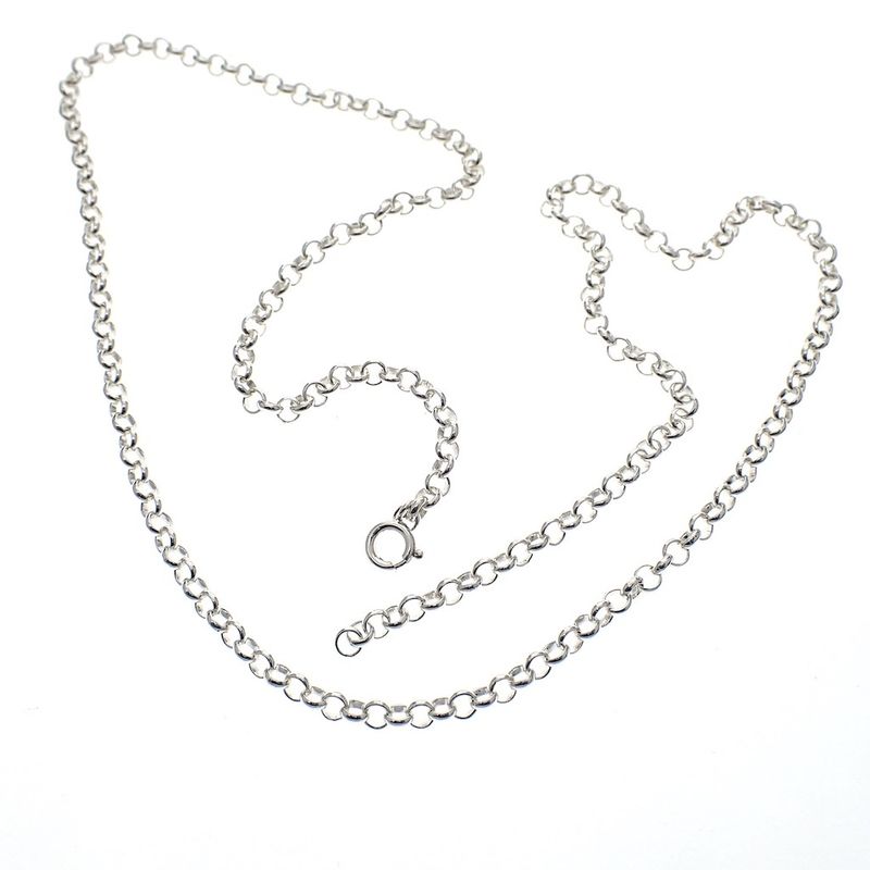 Image 3 of Silver jasseron necklace | 60 cm