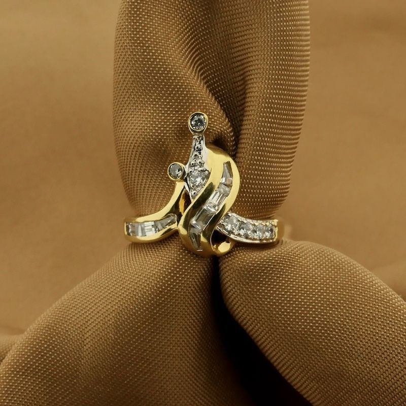 Image 2 of Gold ring with zirconia