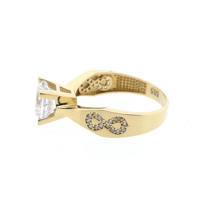 Image 6 of Gold Solitaire Ring with Zirconia