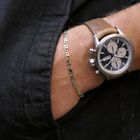 Image 11 of Two-tone gold gourmet/figaro link bracelet