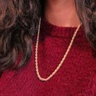Image 4 of Two-tone gold twisted necklace | 61 cm