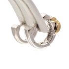 Image 4 of Two-tone gold earrings with zirconia | Ø 12 mm