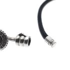 Image 7 of Pandora Moments double black leather bracelet; Silver; Ø 61 mm