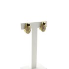 Image 2 of Gold clip-on earrings with sapphires and diamonds; Approx. 1.00 ct.