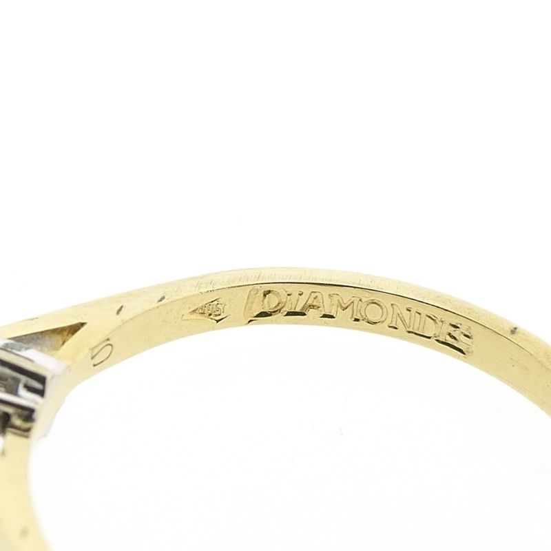 Image 6 of Gold solitaire ring with diamond; 0.05 ct. | Diamonde