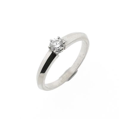 18-karat white gold solitaire ring with 0.25 ct. diamond Image 1 of 18-karat white gold solitaire ring with 0.25 ct. diamond