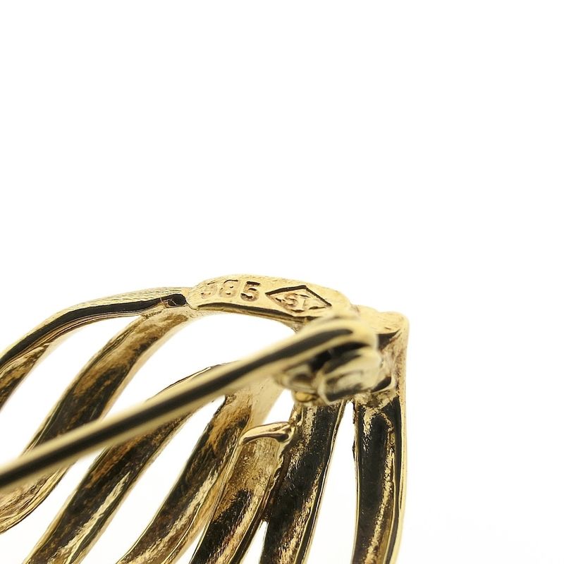 Image 7 of Vintage gold leaf brooch