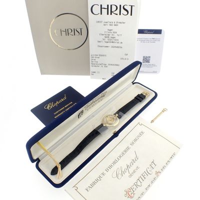 Image 2 of Chopard Happy Diamonds; Vintage 18k gold women's watch with diamonds