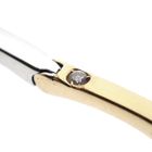 Image 6 of Two-tone gold fantasy link bracelet with zirconia.