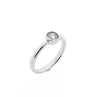 White gold solitaire ring with diamond; 0.40 ct.