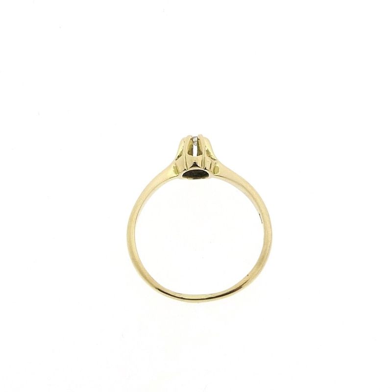Image 5 of Gold solitaire ring with diamond | 0.03 ct.